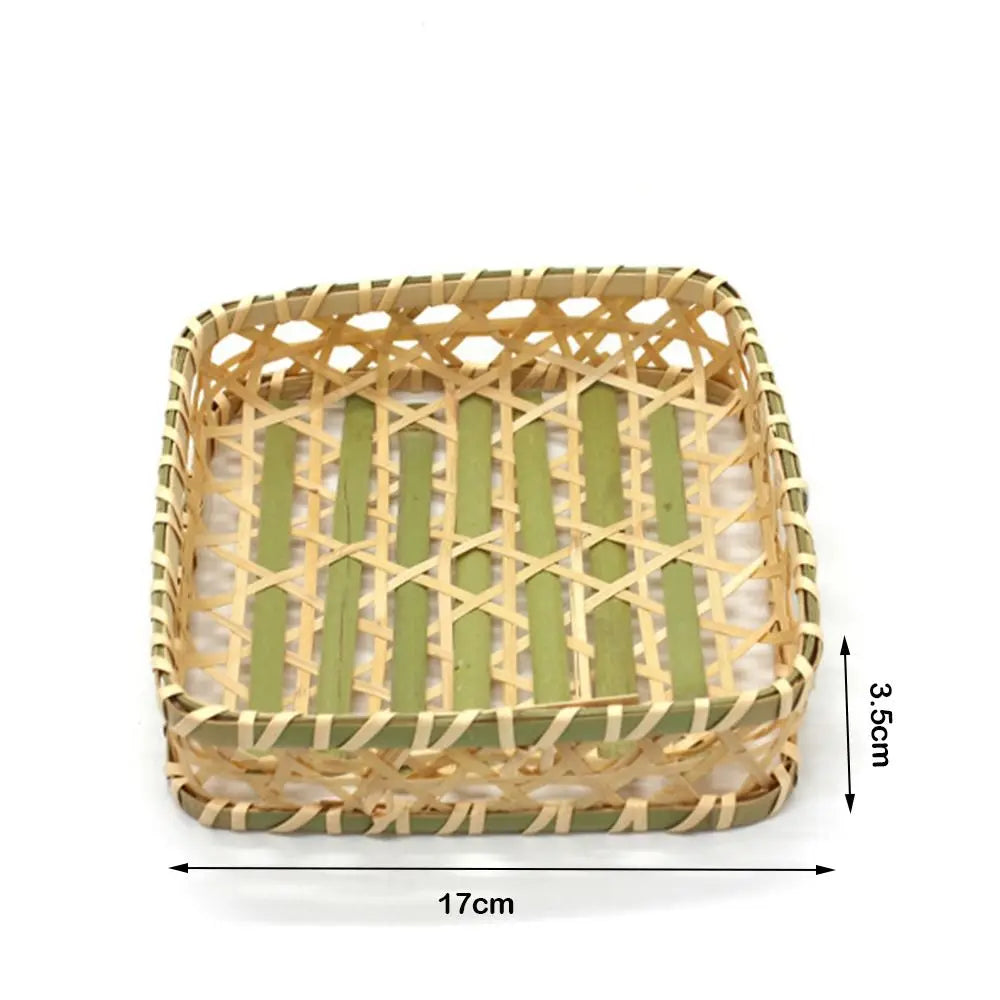 Miniature Woven Bamboo Basket – 1:12 & 1:6 Dollhouse Decor