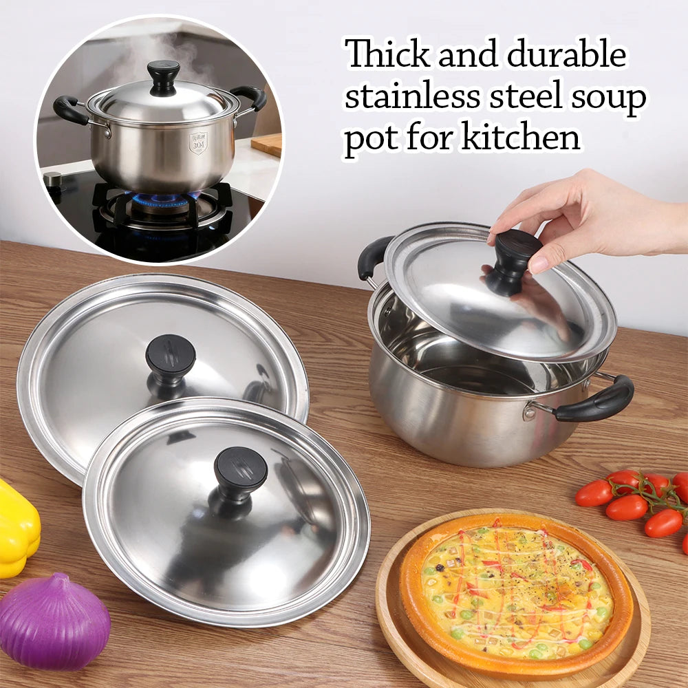 Universal Stainless Steel Pot Lid 20–30cm | Anti-Scald Wok Cover Cookware Lid Nixie