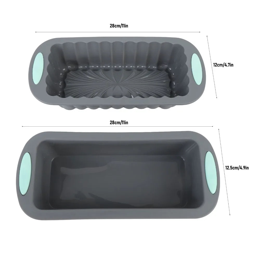 2PCS Silicone Loaf Pan Set – Non-Stick Rectangular Baking Mold