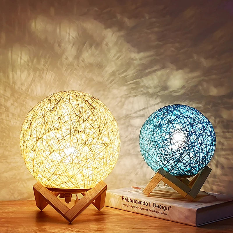Round Hand-Woven Rattan Pendant Lampshade 20cm | Boho Décor Pendant Lampshade Nixie