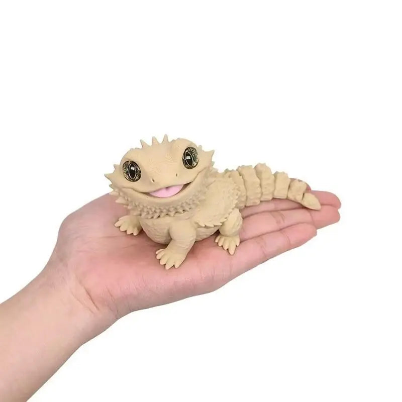 3D Printed Articulated Bearded Dragon Figurine Desk Decor Decorative Figurine Nixie
