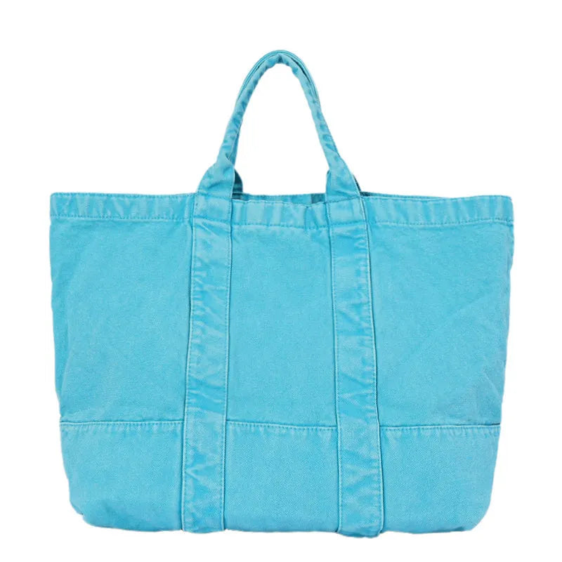 Japanese Minimalist Denim Canvas Tote Bag – Large Capacity Canvas Tote Bag Nixie