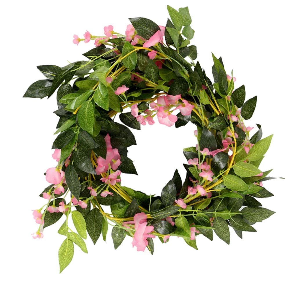 Artificial Wisteria Garland Vine – Silk Hanging Flower Decor Artificial Flower Garland Nixie 2Pcs 1.8M Pink