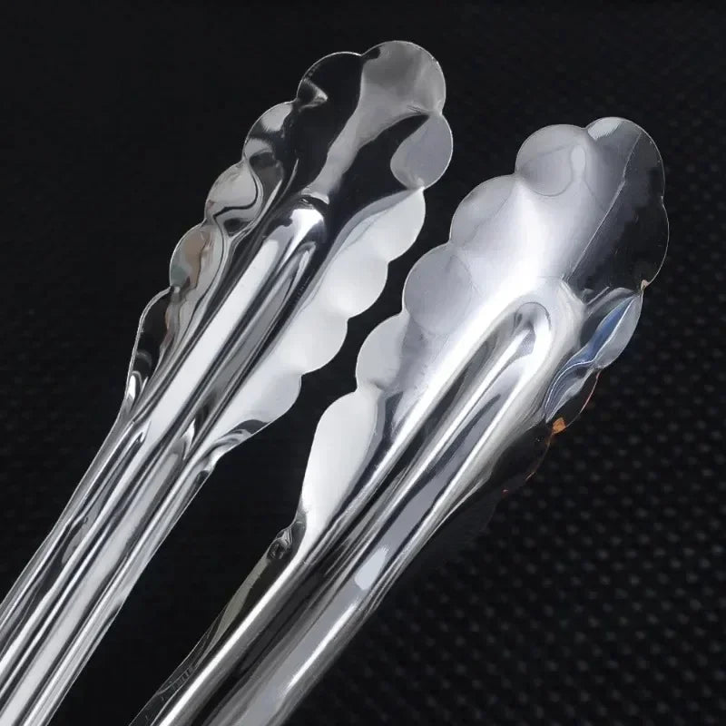Stainless Steel BBQ Tongs – Non-Slip Long Handle, Dishwasher Safe Kitchen Tongs Nixie