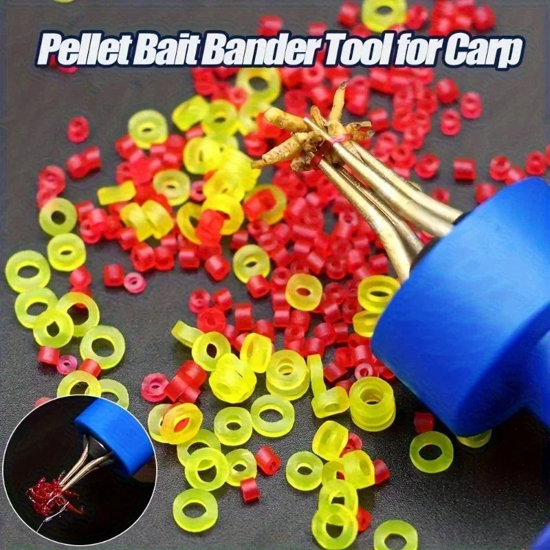Fishing Bait Clip + 1000 Elastic Rubber Rings – Worm & Pellet Rig Fishing Bait Clip Nixie