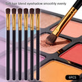 6-Piece Horsehair Eyeshadow Brush Set – Blending & Contouring Eyeshadow Brush Set Nixie black