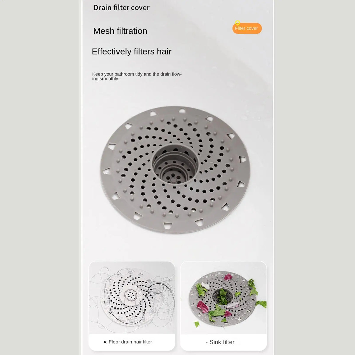 Mushroom Shower Drain Hair Catcher – Anti-Clog Drain Cover