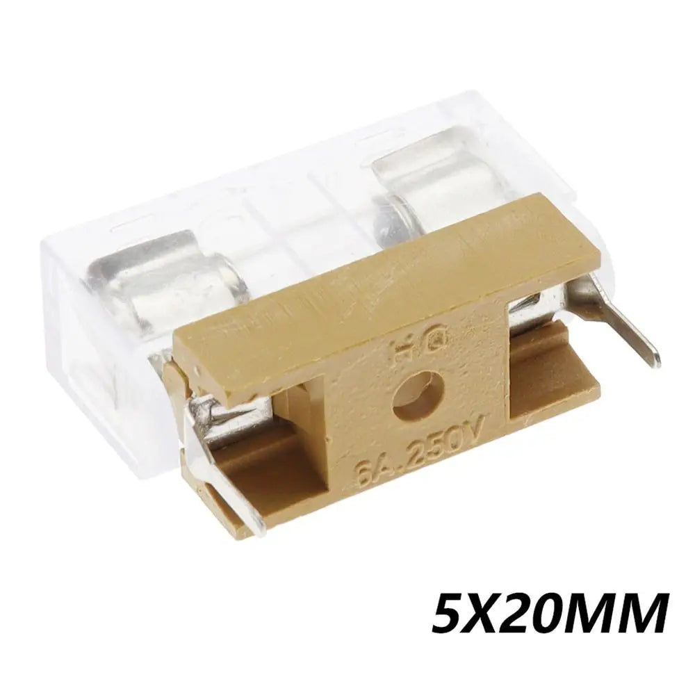 10Pcs Glass Tube Fuse Holder 5x20mm 6x30mm AC250V Panel Mount Fuse Holder Block Nixie
