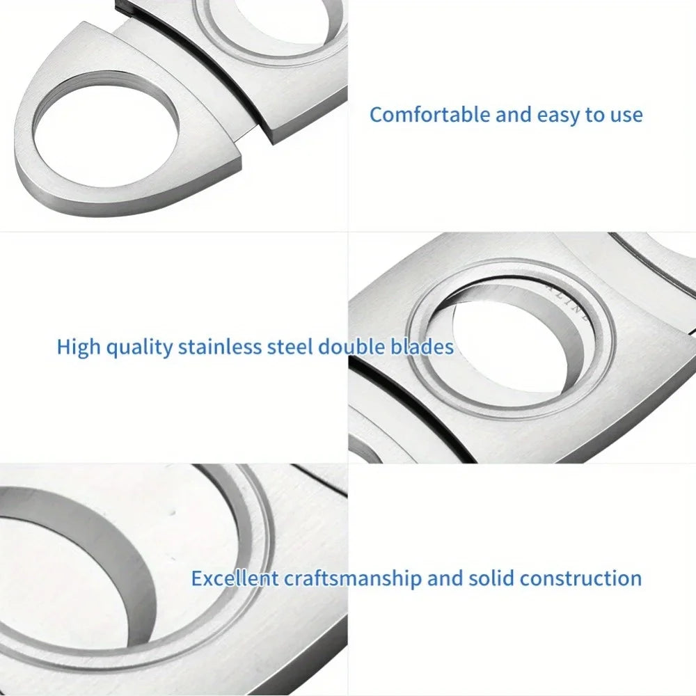 Stainless Steel Guillotine Cigar Cutter | Silver Gift Cigar Cutter Nixie
