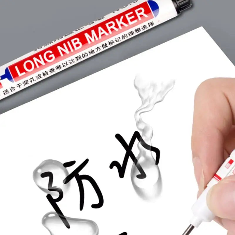 22mm Deep Hole Long Nib Permanent Markers – 3 Colors, Waterproof Permanent Marker Set Nixie