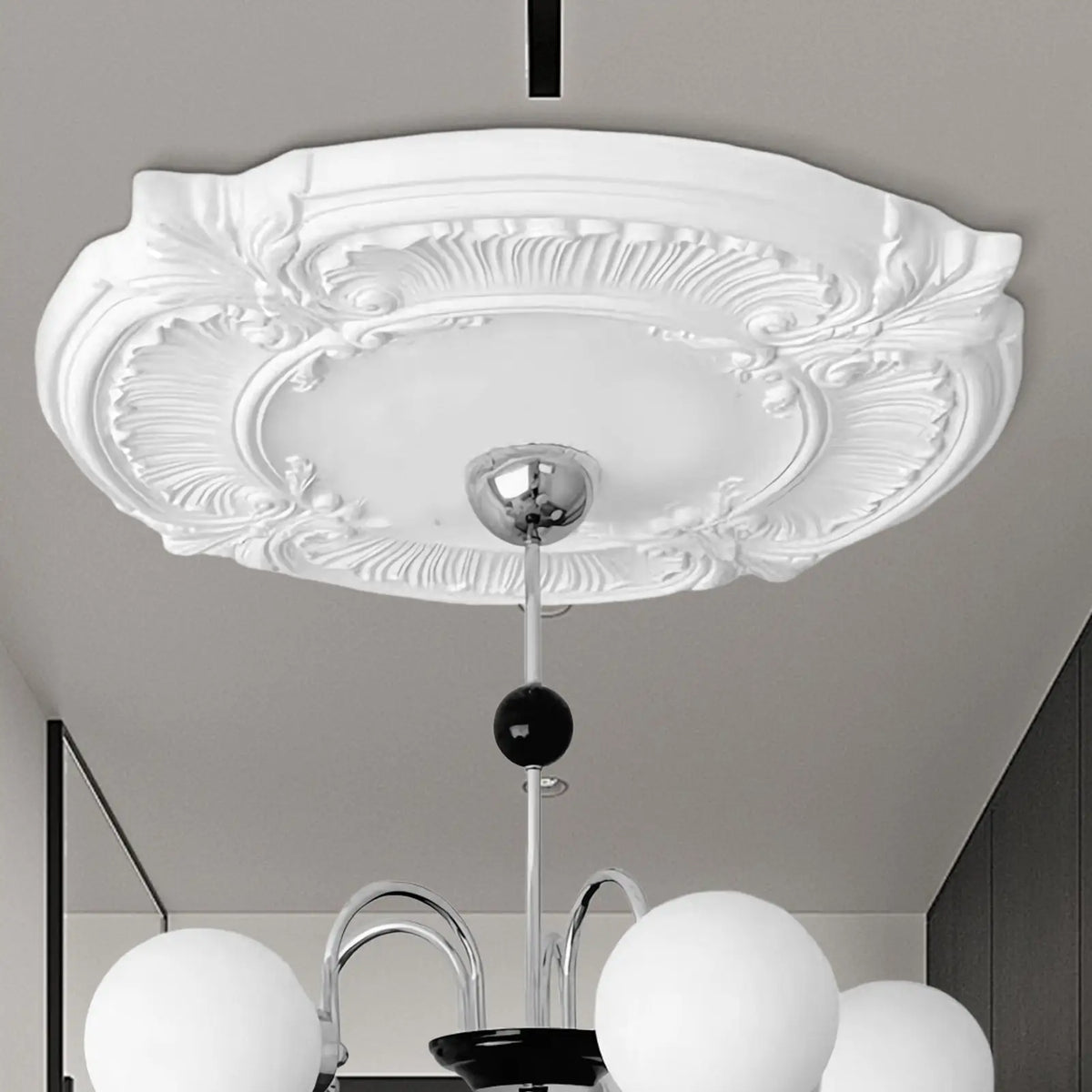 Decorative Ceiling Medallion – European PU Cover Panel 12" Ceiling Medallion Nixie
