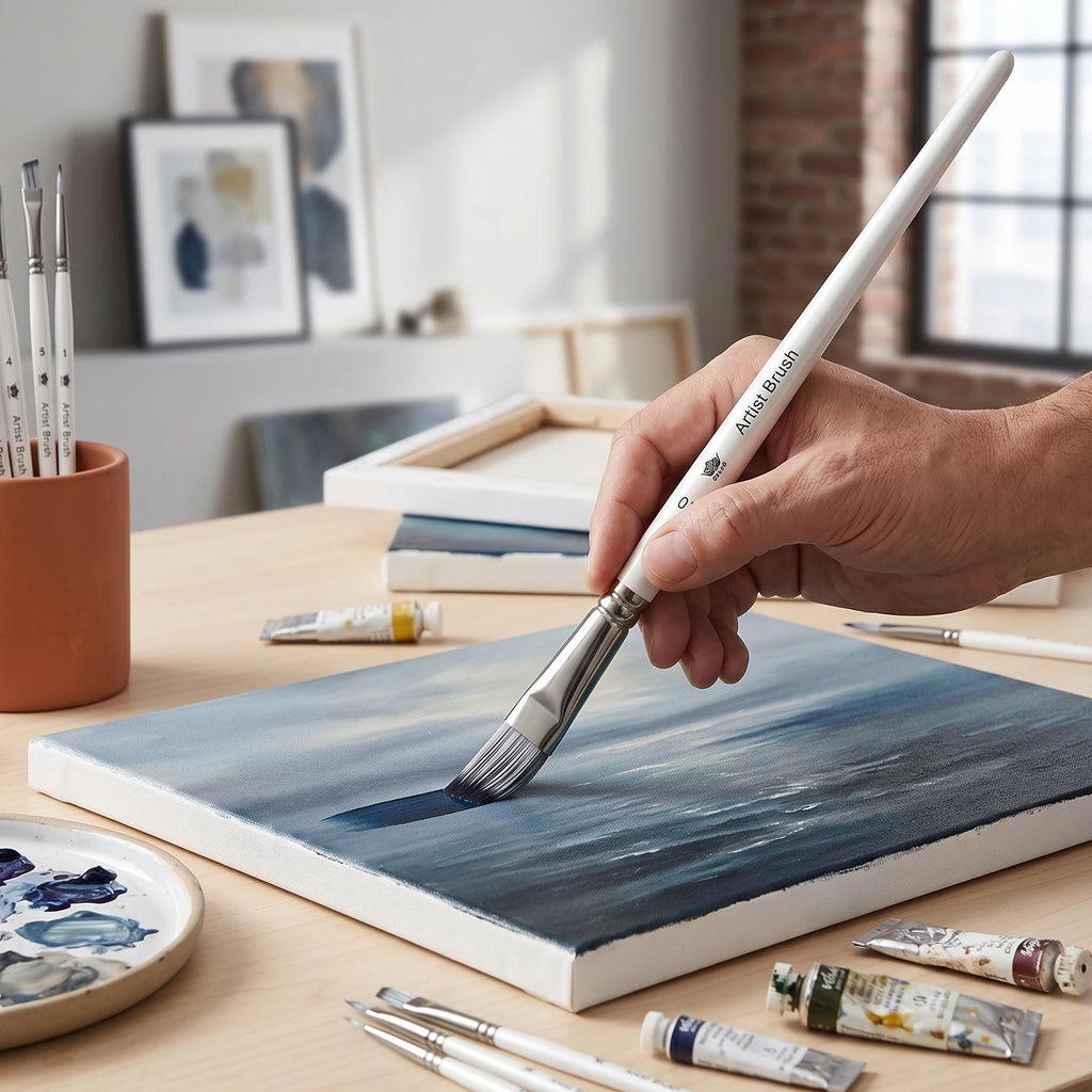 10-Piece Paint Brush Set – Watercolor, Acrylic & Oil Art Brushes Artist Paint Brushes Nixie