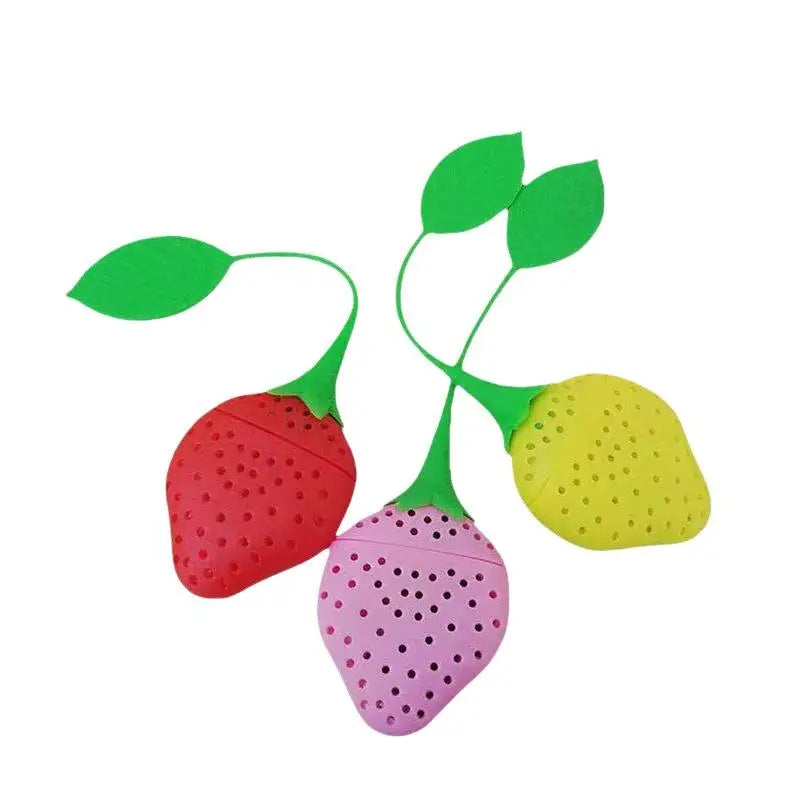 Silicone Strawberry Tea Infuser – Loose Leaf Strainer & Filter