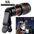 8x HD Monocular Telephoto Lens for Smartphone – Camping & Hiking Smartphone Telephoto Lens Nixie black 1pc