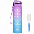 32 oz Motivational Water Bottle with Straw & Time Markers Motivational Water Bottle Nixie F 2pcs 0.9L