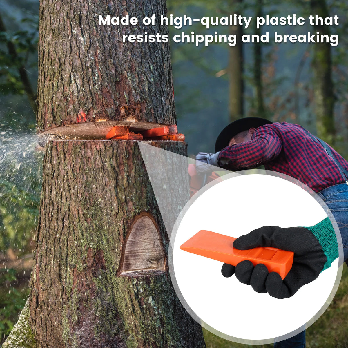 3-Pack Tree Felling Wedges – Chainsaw Logging Wedge Set