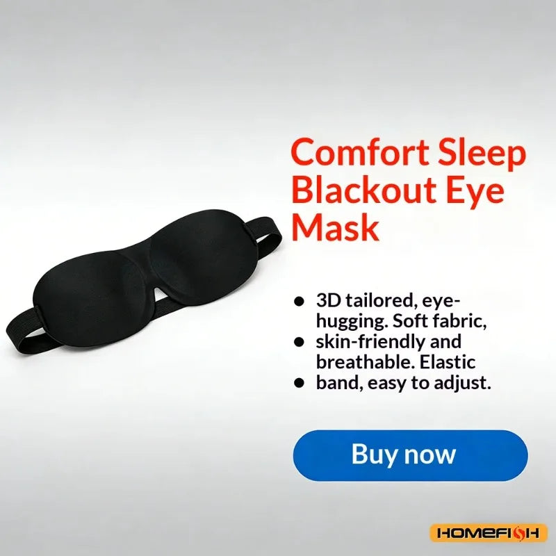 Nixie 3D Blackout Sleep Mask – Breathable & Adjustable