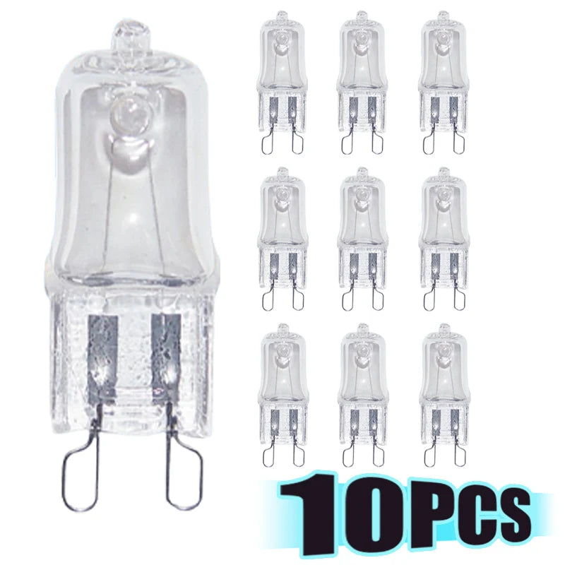 10Pcs G9 Halogen Oven Light Bulbs 20W 25W 40W 60W High Temp Halogen Light Bulbs Nixie