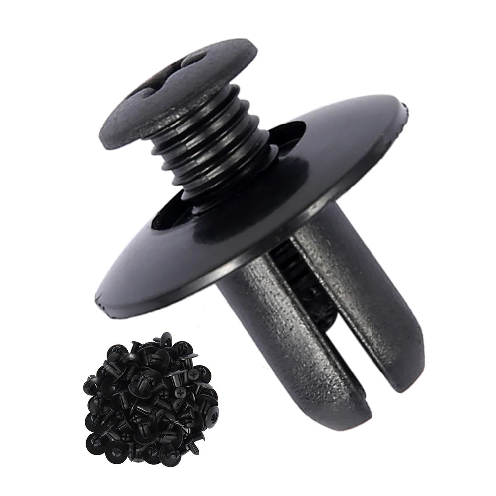 50pcs Car Retainer Clips 6mm 8mm 9mm Plastic Fastener Rivet Kit Auto Fastener Clips Nixie