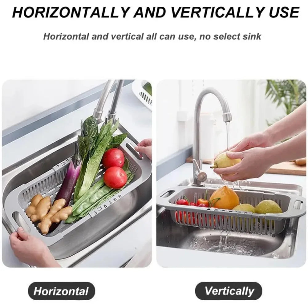 Extendable Over-the-Sink Colander & Adjustable Strainer