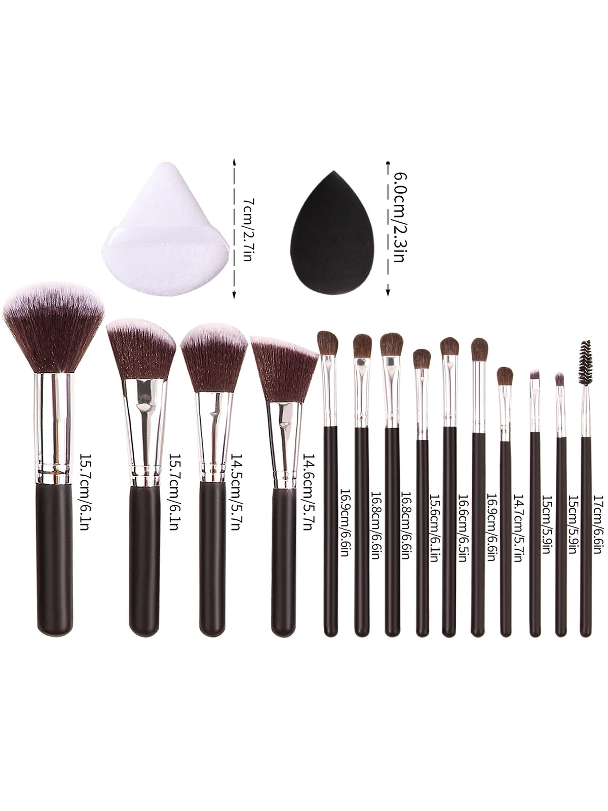 18-Piece Professional Makeup Brush Set – Wood & Wool Fiber Makeup Brush Set Nixie