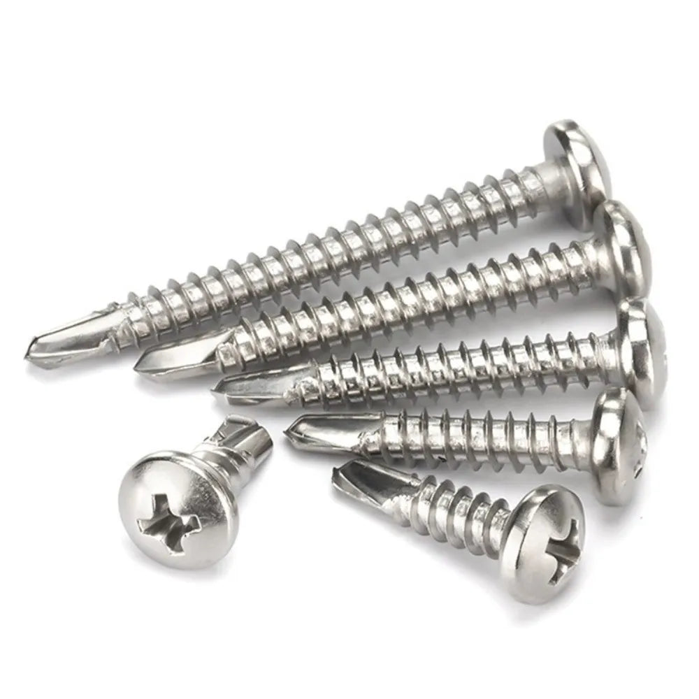 50PCS 410 Stainless Steel Self-Tapping Screws Phillips Truss Head Self-Tapping Screws Nixie