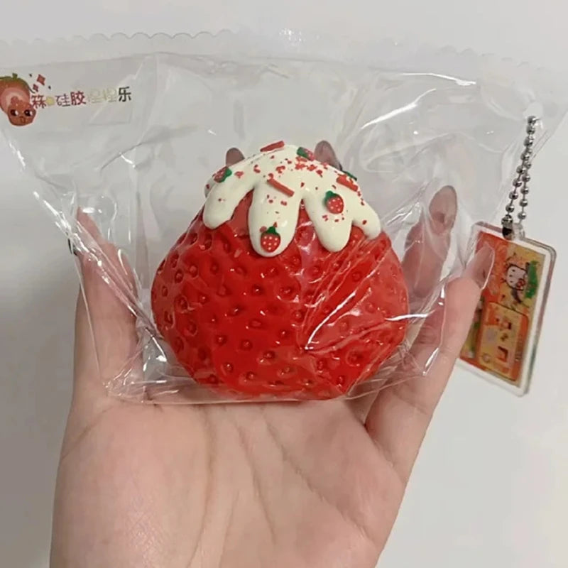 Strawberry Squishy Fidget Toy – Slow Rise Sensory Squeeze Toy