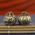 Vintage Brass Halloween Pumpkin Charm Pendant | DIY Keychain Craft Charm Pendant Nixie Default Title