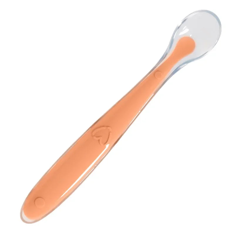 Baby Silicone Feeding Spoon Set – BPA-Free, 4 Colors Baby Feeding Spoon Nixie Orange