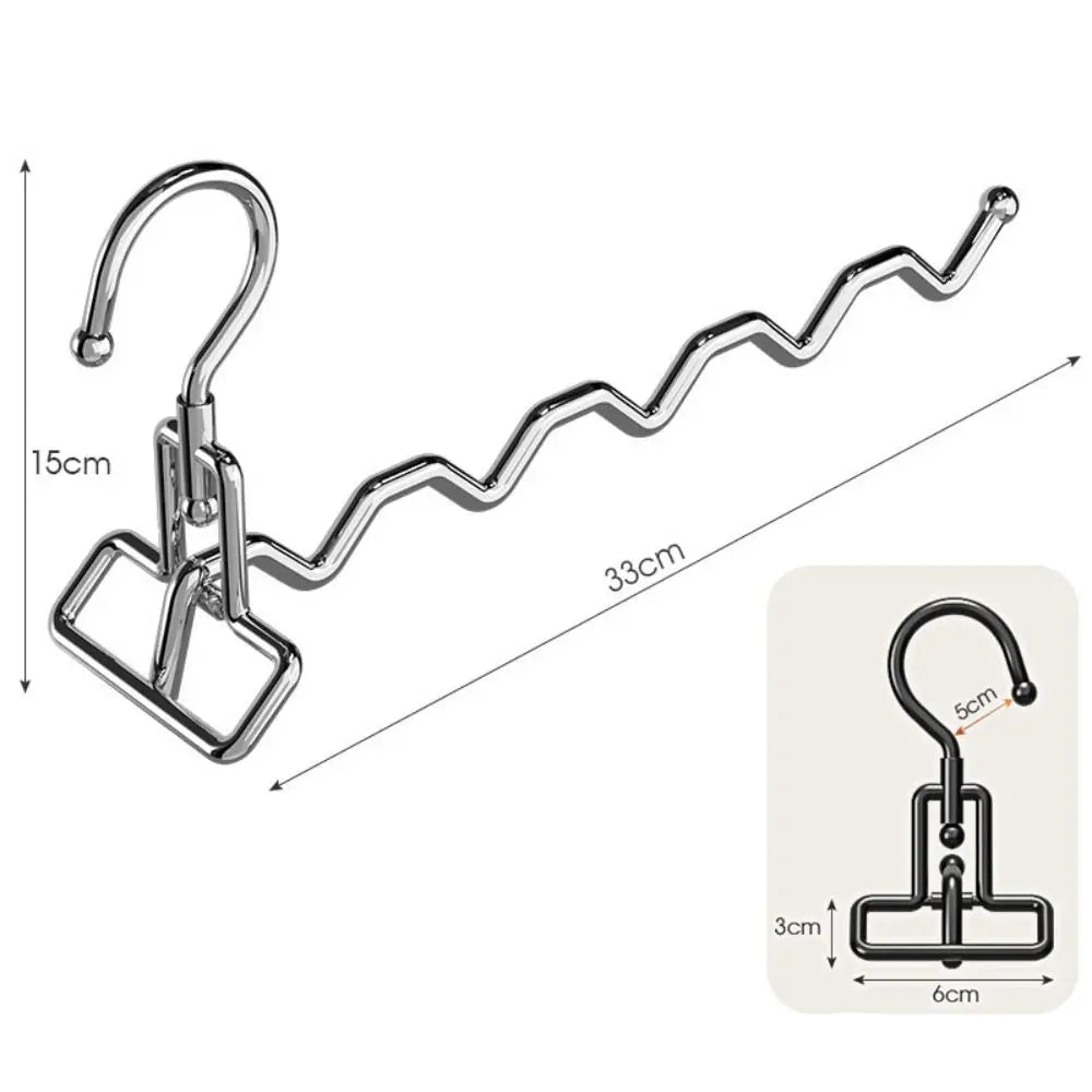 Folding Stainless Steel Clothes Hanger – Multi-Hook Coat Rack