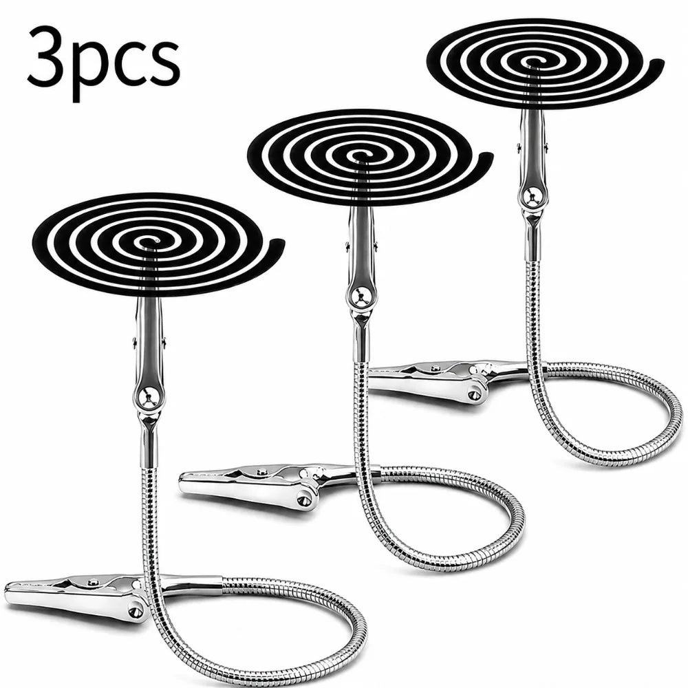 Mosquito Coil Holder Dual Crocodile Clip Flexible Hose – 1/3 Pcs Mosquito Coil Holder Nixie 3Pcs No plug