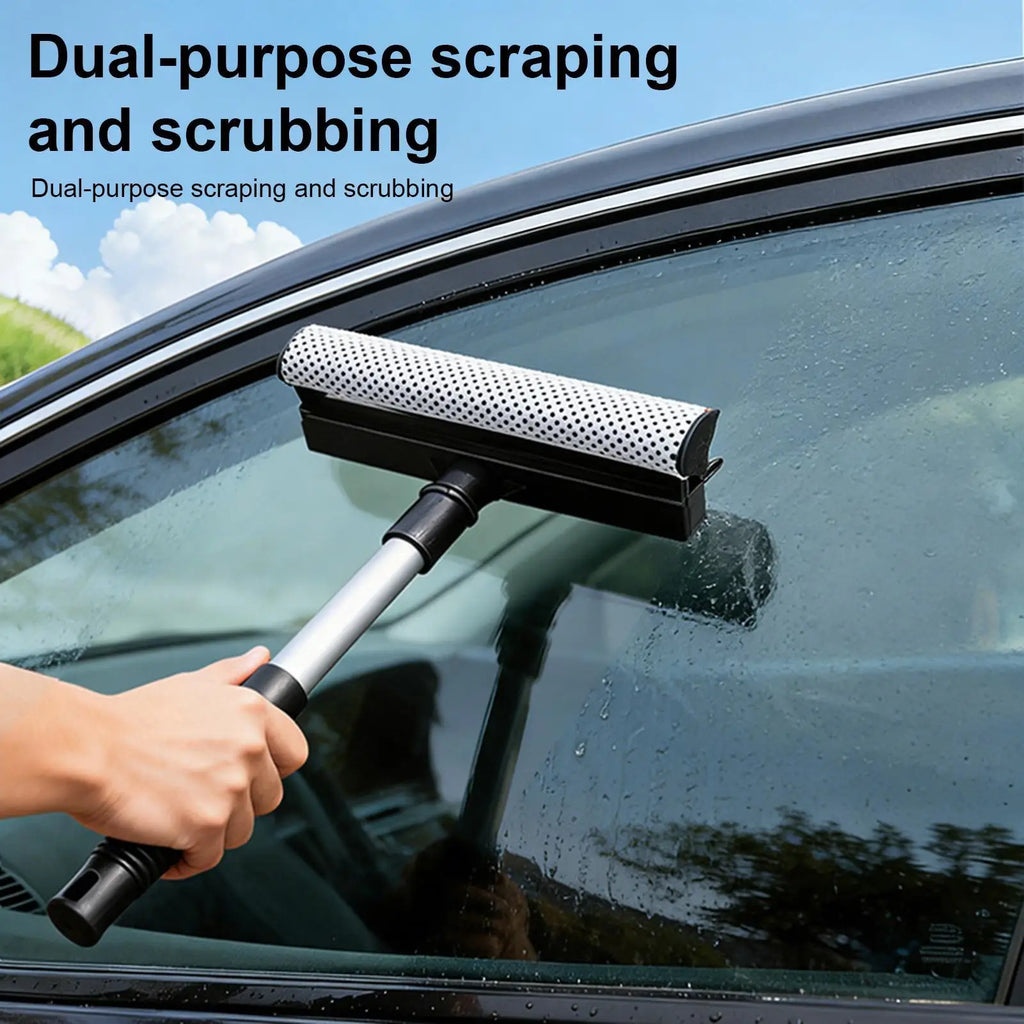2-in-1 Retractable Window Squeegee & Cleaning Brush Window Squeegee Brush Nixie