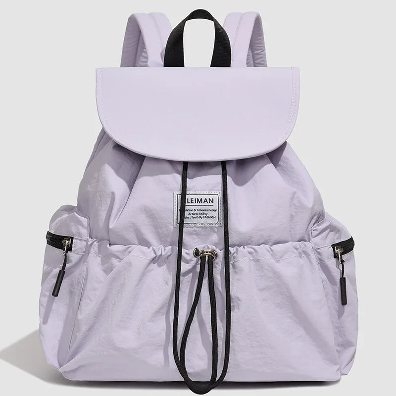 Women's Lightweight Drawstring Backpack – Water-Resistant