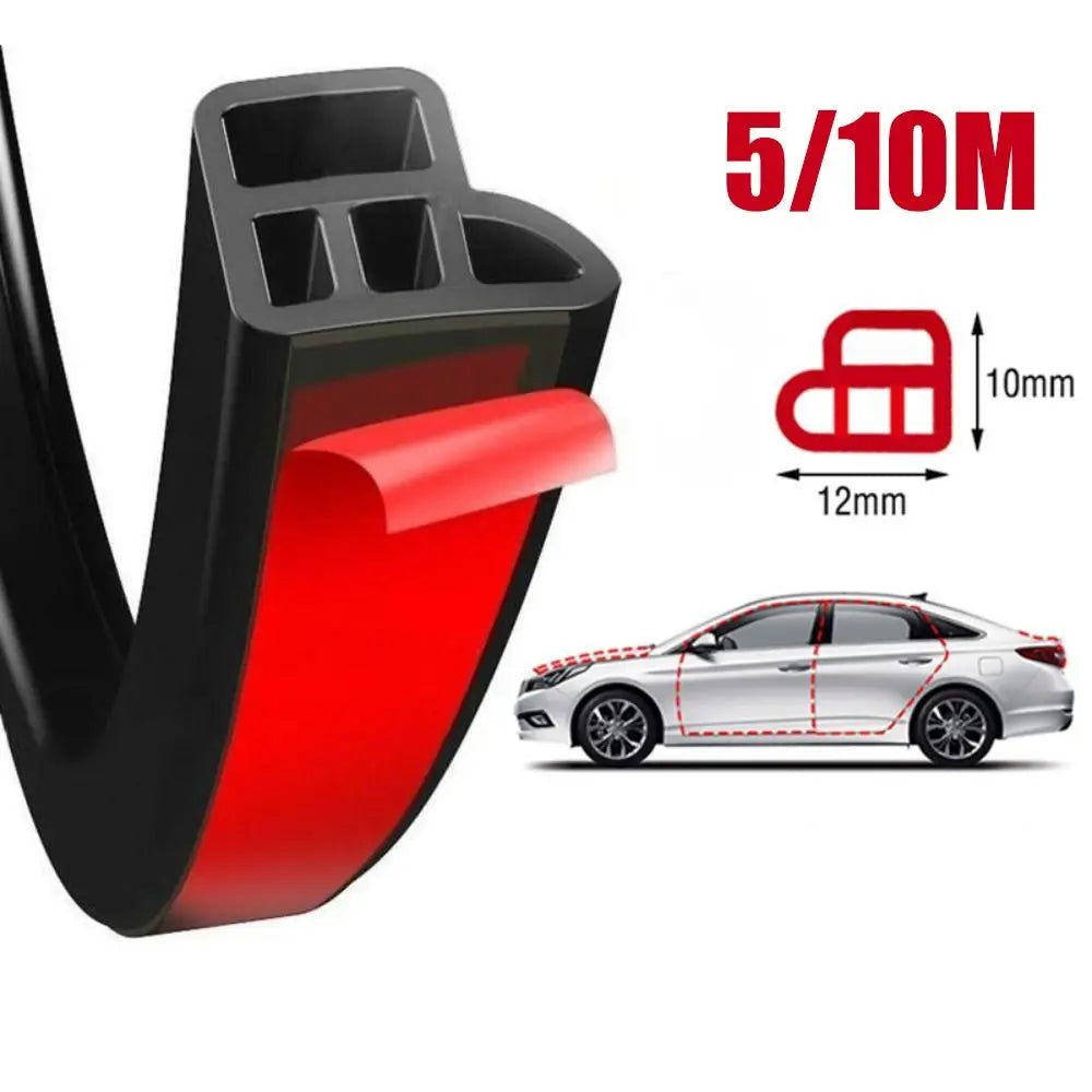 Car Door Seal Strip 5M/10M Rubber Soundproof Weather Strip Car Weather Strip Nixie