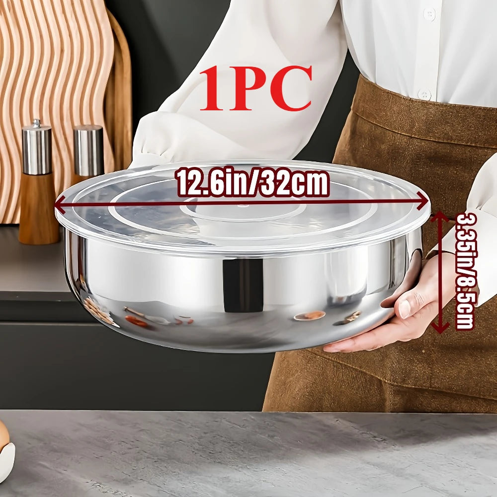 Large Stainless Steel Mixing Bowl – Dough, Salad & Soup Stainless Steel Mixing Bowl Nixie 1PC