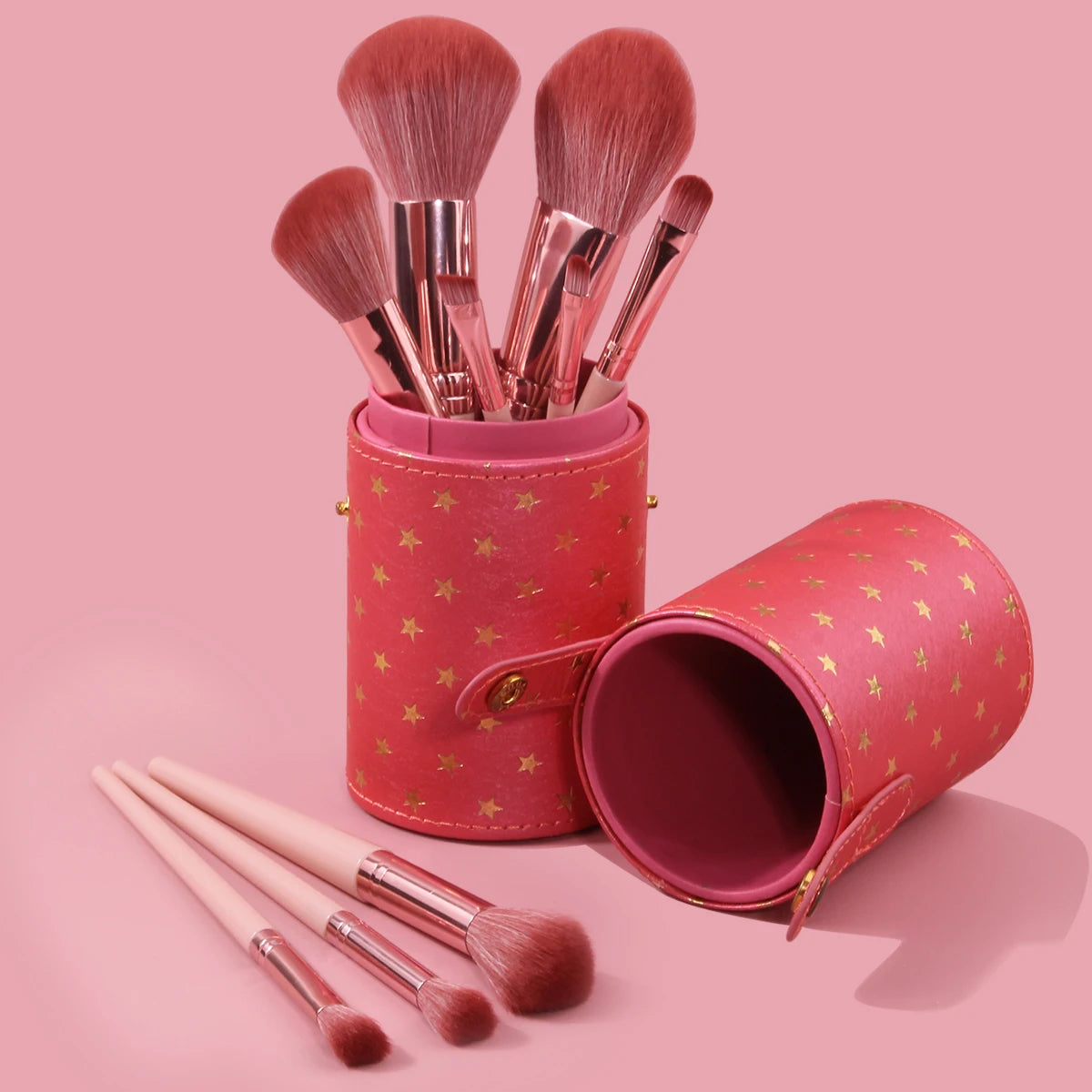 PU Leather Makeup Brush Holder – Large Capacity Travel Organizer