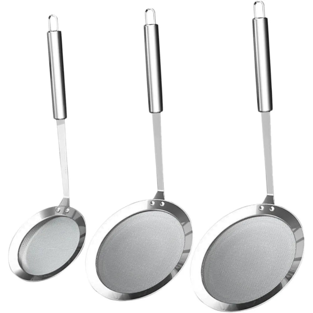 Stainless Steel Fine Mesh Strainer Spoon & Skimmer Ladle Mesh Strainer Spoon Nixie