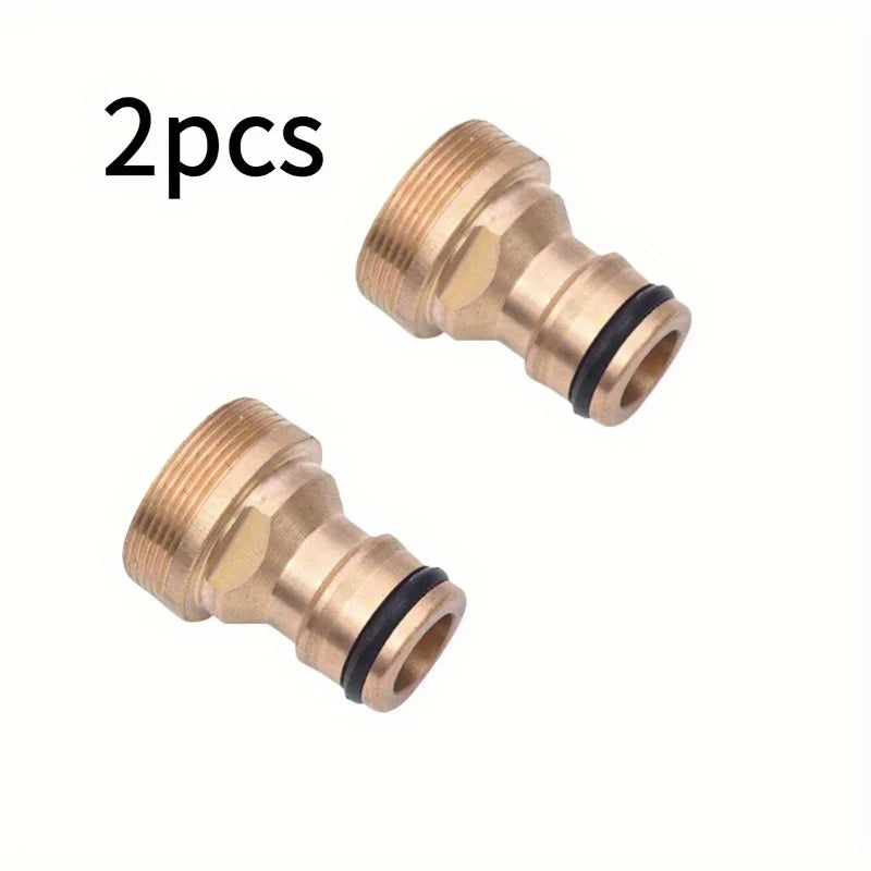 Brass Faucet Thread Connector & Garden Hose Adapter 1-2 Pack Hose Pipe Connector Nixie 2pcs