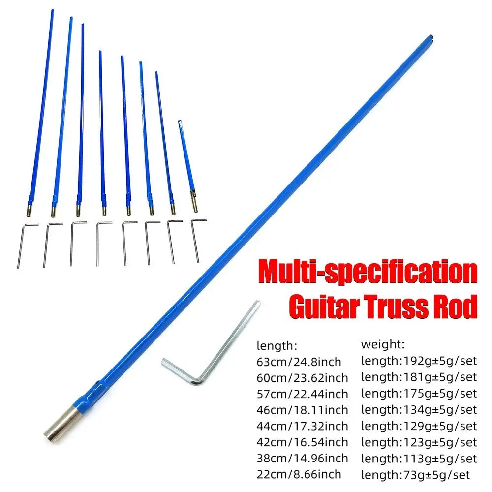Two-Way Guitar Truss Rod with Hex Wrench | 22–63cm Metal Bar Guitar Truss Rod Nixie