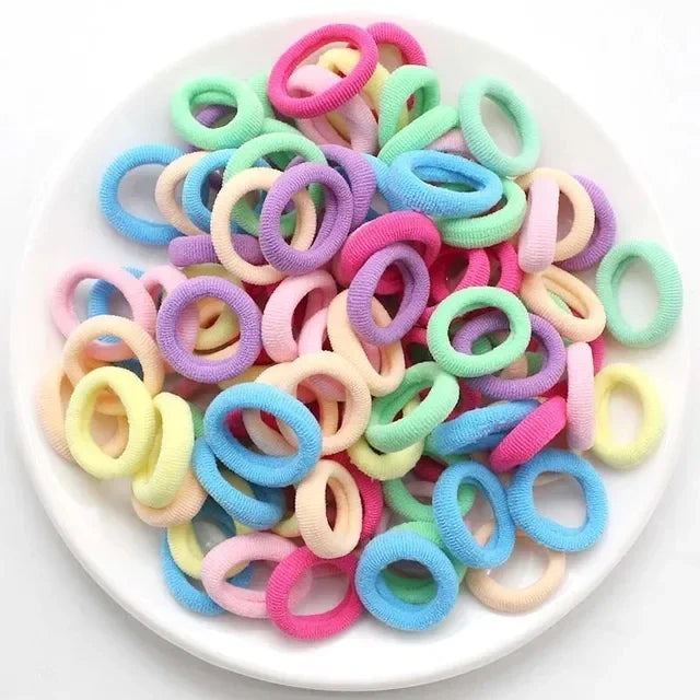 200–1000pcs Colorful Nylon Elastic Hair Bands for Women & Girls Elastic Hair Bands Nixie spring color-200pcs