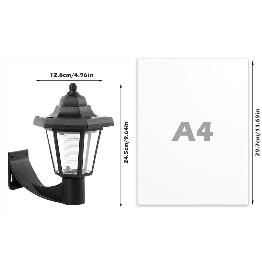 2Pcs Hexagonal Solar LED Wall Lantern – Waterproof Garden Light Solar Wall Lantern Nixie