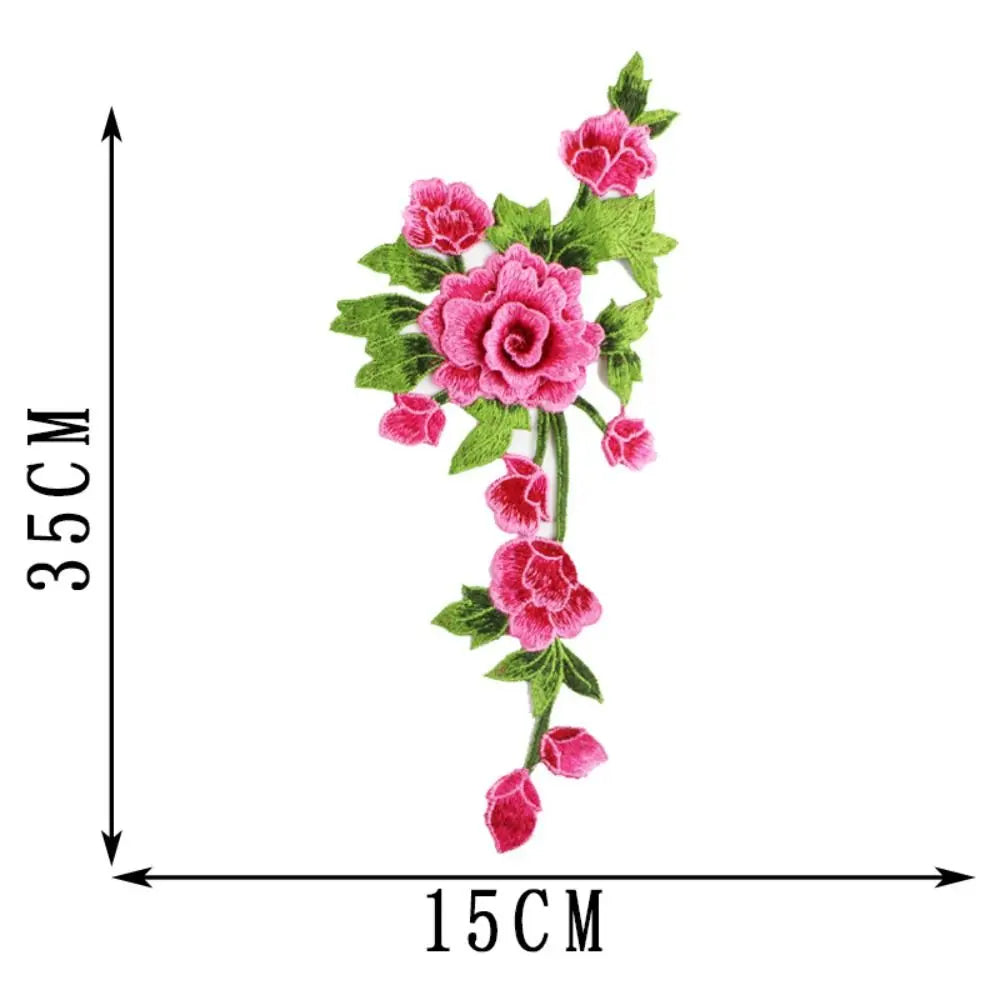 3D Rose Flower Embroidery Applique Patches – DIY Sewing Embroidery Applique Patch Nixie