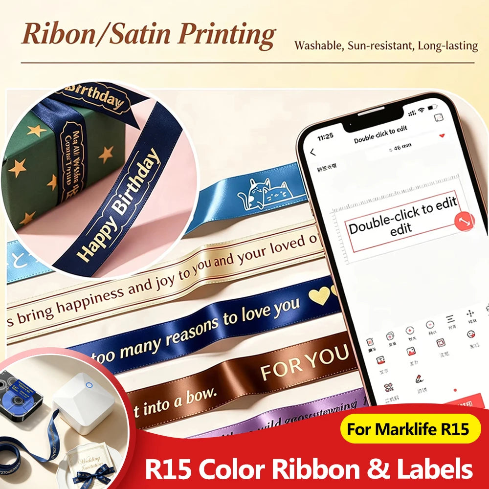 Marklife R15 Satin Ribbon Tape for DIY Crafts & Gift Wrapping Satin Ribbon Tape Nixie