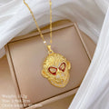 Monkey King Pendant Necklace – Gold Plated Stainless Steel