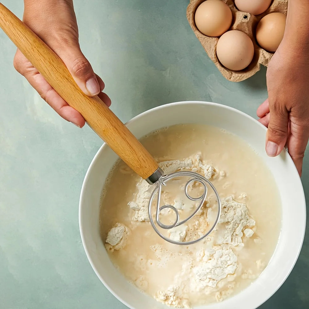 Stainless Steel Dough Whisk – Dutch Bread Kneading Mixer Dough Whisk Nixie