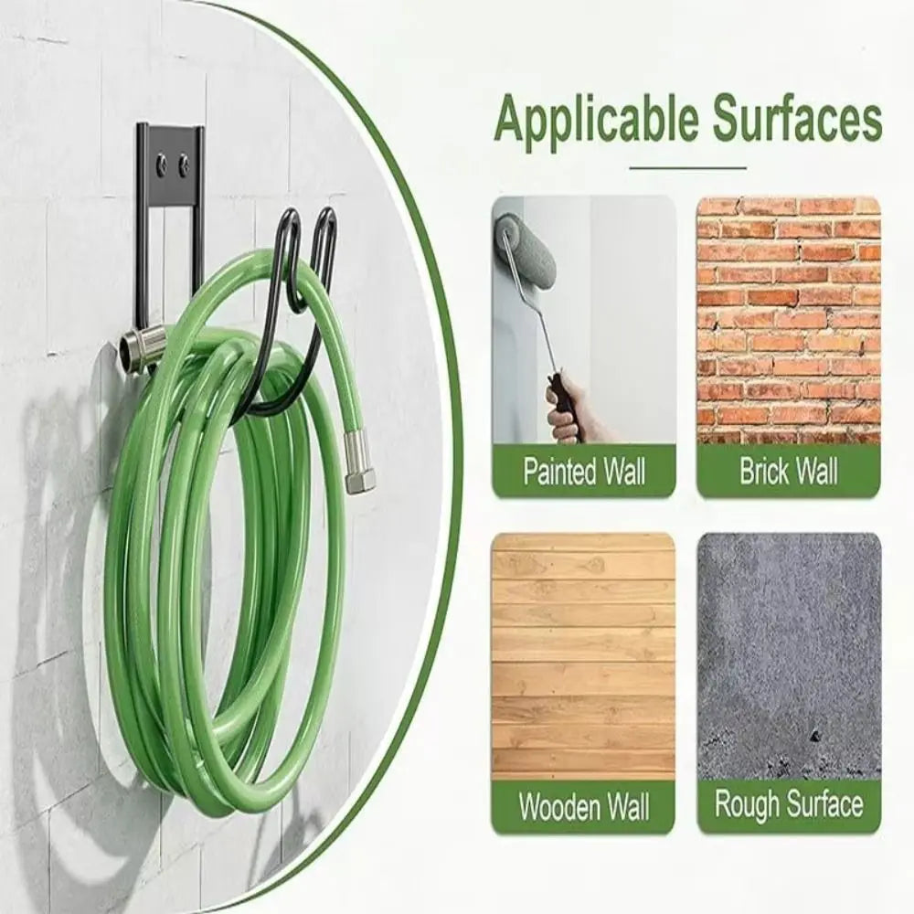 Wall Mounted Metal Garden Hose Hanger – Rust-Proof Hook