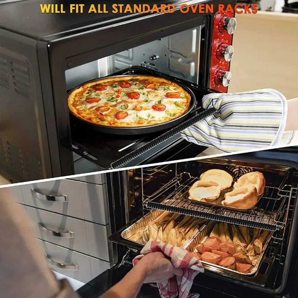 2Pcs Silicone Oven Rack Protectors – Heat-Resistant Edge Covers