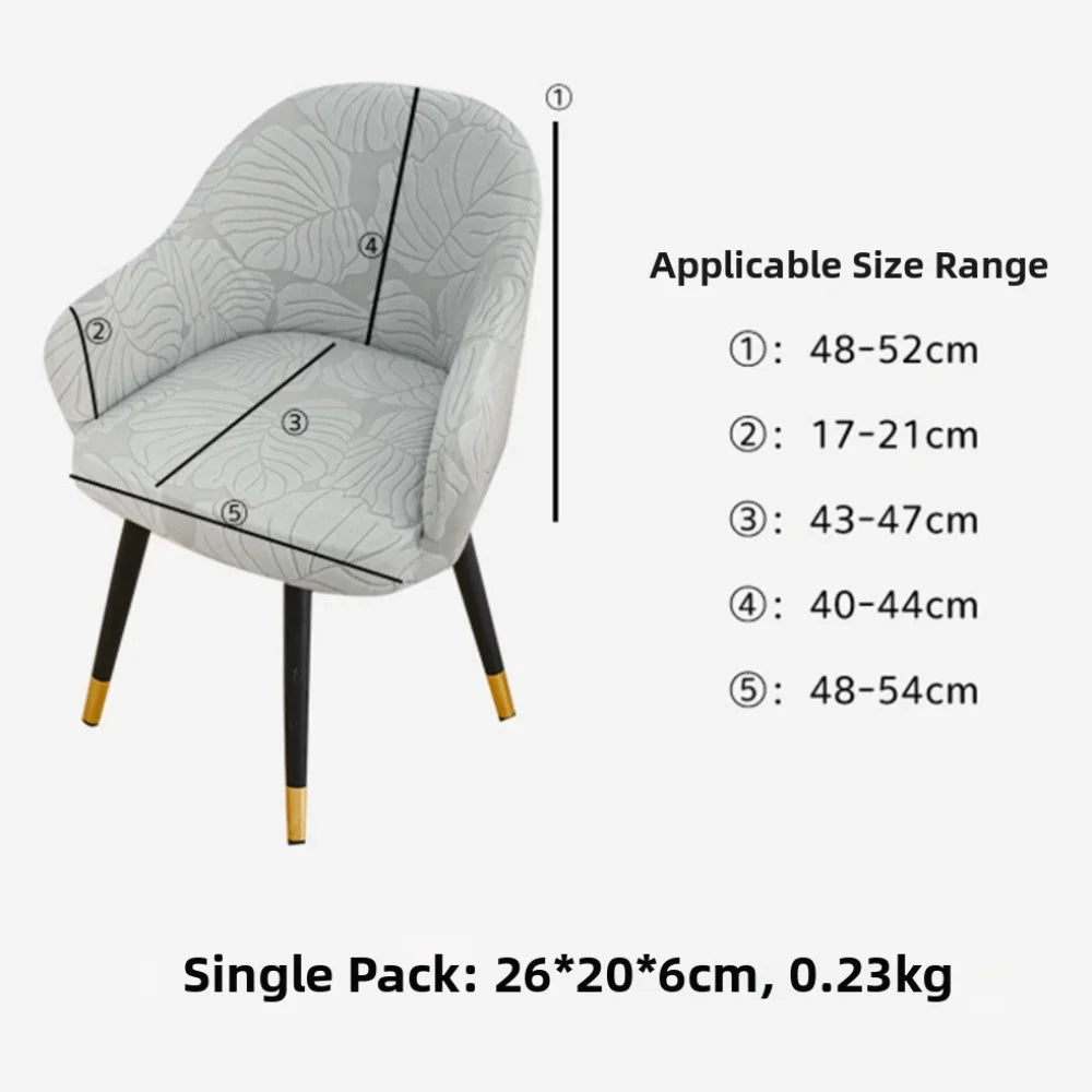 Leaf Jacquard Armchair Slipcover – Elastic Stretch Fit Cover Armchair Slipcover Nixie