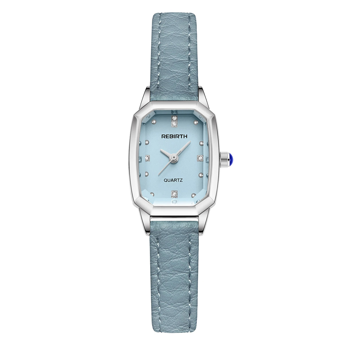 Naidu Women's Quartz Watch – Leather Strap & Roman Numerals Women's Quartz Watch Nixie Blue