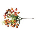 Artificial Blueberry Berry Branch Stem | Fake Floral Decor Prop Artificial Floral Branch Nixie Orange